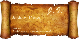 Janker Ilona névjegykártya